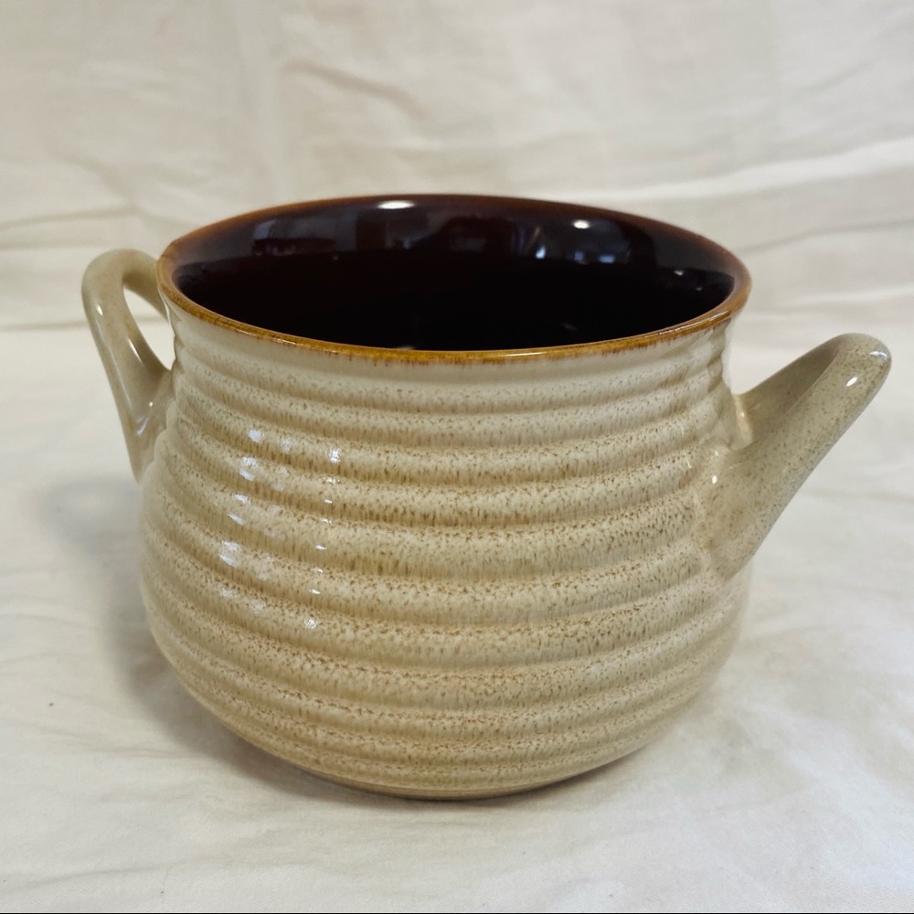 Crate & Barrel Stoneware Soup Bowl With Handles